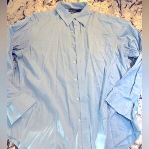 Lauren Ralph Lauren classic fit‎ men’s size 17 34/35 long sleeve blue color